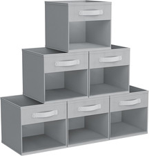 Storage Cubes, 11X 11 Inch Cube Storage Bin, 6 Pack Closet Organizers and Storag