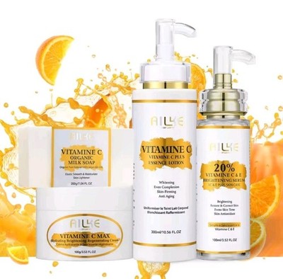 C plus essence radiant repair beauty   Bodylotion set  Face + Serum +Soap , 4pcs