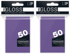 100 Ultra Pro Standard Size Gloss Purple Deck Protectors Card Sleeve mtg ccg tcg