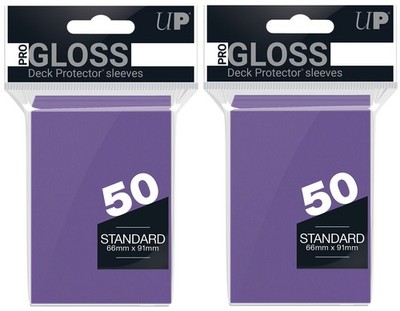 100 Ultra Pro Standard Size Gloss Purple Deck Protectors Card Sleeve mtg ccg tcg