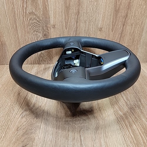 17-23 Tesla Model 3 Y Driver Leather Steering Wheel Heated 1490214-00-B OEM - Picture 12 of 21