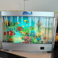 Living Aquarium Motion Accent Lamp Novelty Fish Multicolor Light, Silver Corded