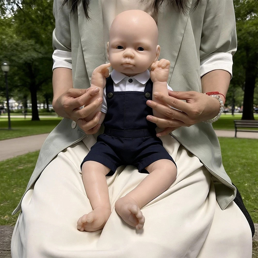 19in Reborn Baby Boy Doll Weighted Soft Body Toy fit for Kids Age 3+ Gift & Play