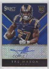 2014 Panini Select Rookie Auto Blue Mojo Prizm 7/10 Tre Mason #RA-TMA Auto n0c