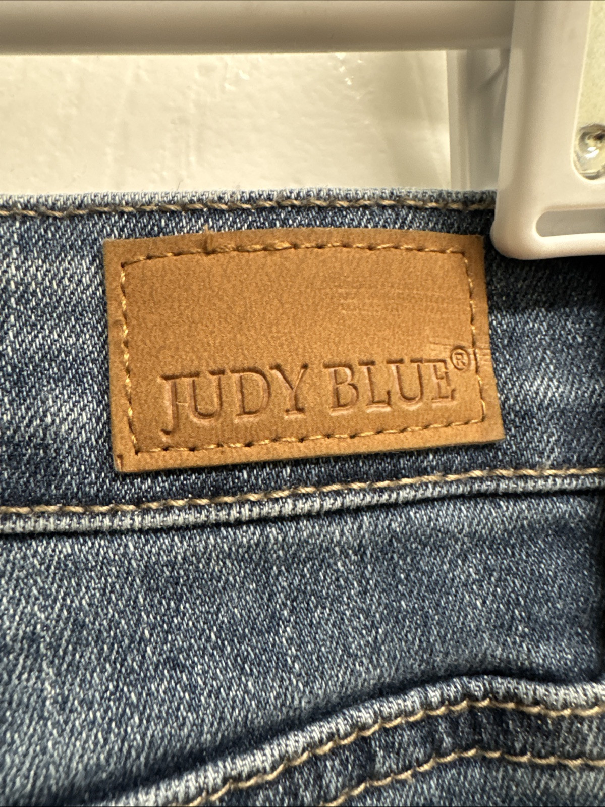 Judy Blue Los Angeles Womens Medium Wash Distressed High Rise Skinny Jeans Sz 10