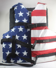 Onyx Coast Guard Approved Boating Life Jacket Stars Stripes American Flag Adult