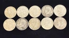 1964 Kennedy 50c Half Dollar, 90% Silver 10 Coin Lot