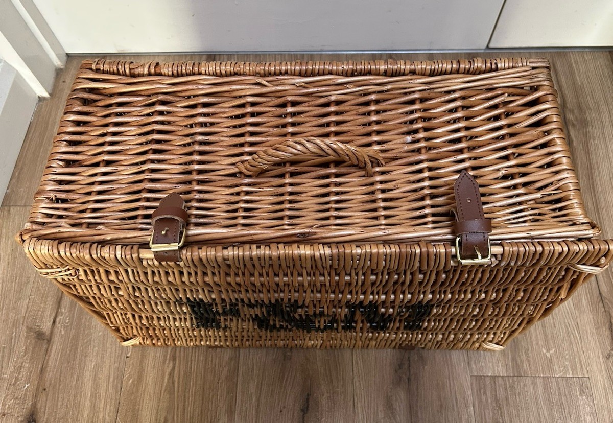 Fortnum And Mason F&M Medium Picnic Basket Wicker Hamper 50cm X 32