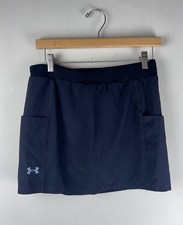 Under Armour Girls Outdoor Skort Black Youth Large Straight Tennis Golf Pockets