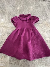 Janie and Jack Quilted Floral Puff Sleeve Dress Size 4T