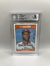 Bob Gibson Signed 1985 TCMA Cy Young Award #3 Card Beckett Auto