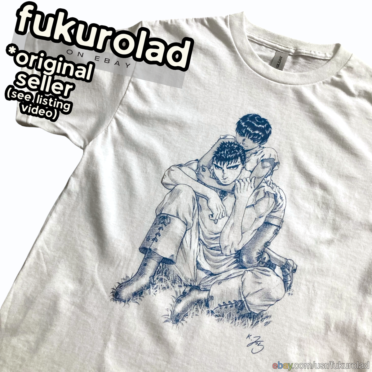 新品　Berserk Guts & Casca SPECIAL Tee XL BERSERK GUTS x CASCA MANGA ANIME UNISEX t shirt - GILDAN or