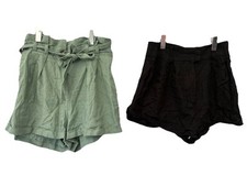 X2 Shorts Size XS W22/24  Green Black Cotton Blend Women  s