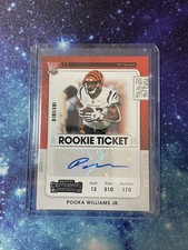 2021 Panini Contenders #287 Pooka Williams Jr. Rookie Ticket Auto Bengals