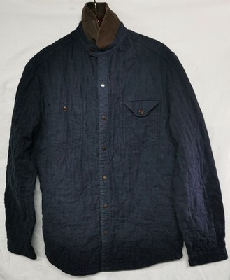 Barbour Beacon Brand Steppjacke Navy Blau Cordkragen Herren UK M USA S