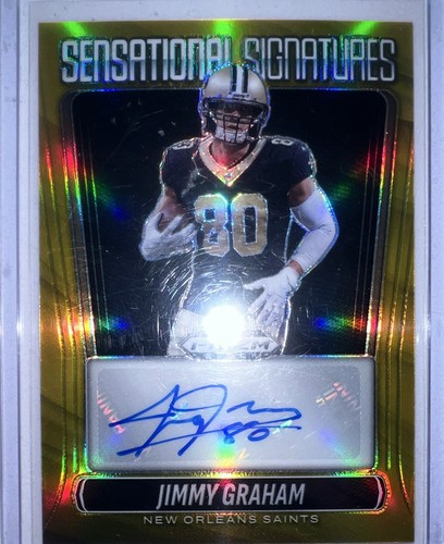 Panini 2025 Prizm Black Football Jimmy Graham SS GOLD Auto 02/10