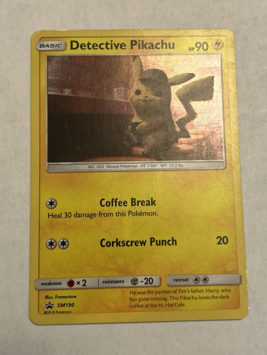 Pokemon DETECTIVE PIKACHU - SM190 SUN & MOON PROMO Holo