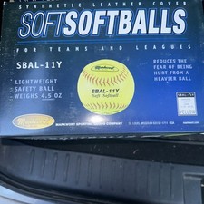 12 NEW Markwort 11  Yellow Synthetic Leather Softballs SBAL-11Y Soft Ball Yellow
