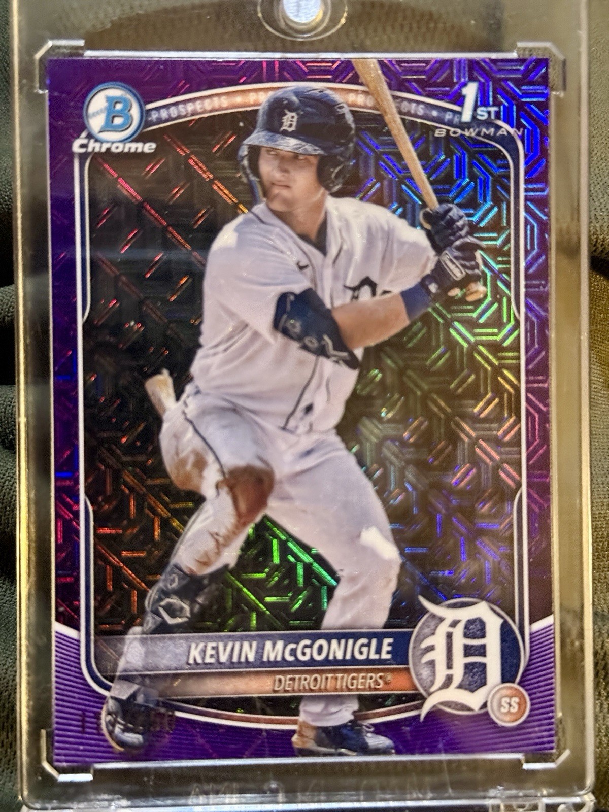 2025 Bowman - Chrome Prospect Kevin McGonigle #BCP-79 Purple Mojo Refractor /250