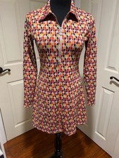 URBAN OUTFITTERS RETRO KNIT  ZIP UP DRESS SIZE Small Petite