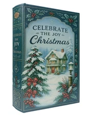 Christmas Decorative Wooden Book Box, Vintage Faux Book Boxes with Leather Co...