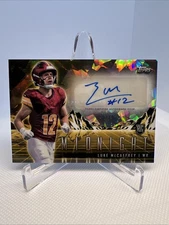 /5 Cracked Ice RC Auto Luke McCaffrey 2024 Topps Midnight #RHS-LM Rookie Horizon