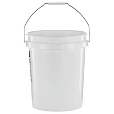 (4 pack) United Solutions 5 Gallon Round Utility Bucket, Comfort Handle, Plastic