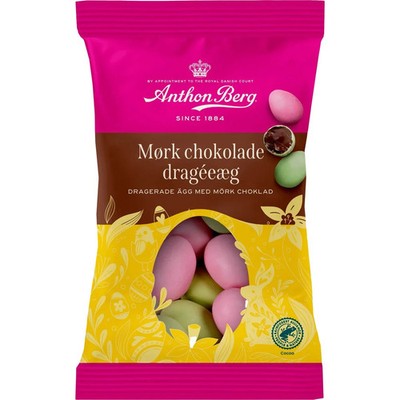 Anthon Berg Drageed Chocolate Eggs 80g | Dark Chocolate Easter Candy