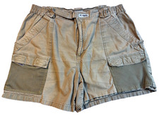 Vtg Columbia Sportswear PFG Shorts Men's XL 1999 Khaki Mesh Panel Fishing Hiking