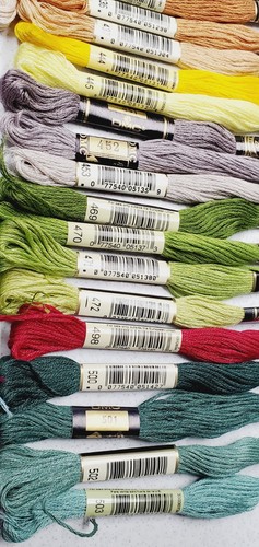 50 DMC 25 Embroidery Floss Lot of 50 Different Colors #407 thru #602 FULL Skeins - Picture 3 of 5