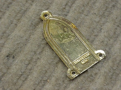 Vintage Alvarez Teisco Japan Guitar Gold Truss Rod Cover Neck Plate Part - Picture 3 of 3