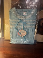Vintage 1960s Penneys Nightgown Deadstock NWT Blue Lace Cottagecore Gaylord M