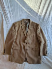 CHAPS Ralph Lauren Tan Faux Suede Sport Coat Blazer Men s 44L Camel Jacket