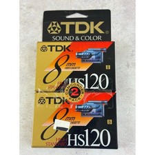 TDK 8mm HS 120 Camcorder Video Tapes Lot of 2 New Sealed