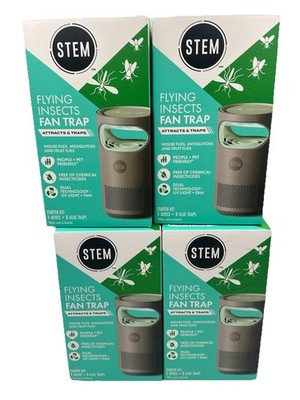 STEM Flying Insect Fan Trap for Indoor Bug Control, Lot Of 4, Brand New