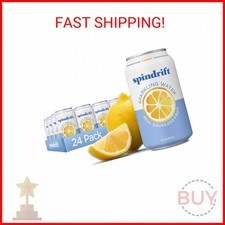 Spindrift Sparkling Water, Lemon Flavored, Made with Real Squeezed Fruit, 12 Fl