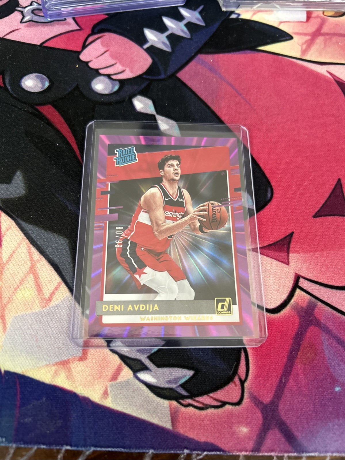 2020-21 Panini Donruss Basketball Deni Avdija Purple Laser Rated Rookie /99