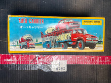 Vintage Mechanic Series Auto Carrier Toy - Japan Made - Tin  Plastic - Boxed