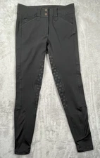 Piper by SmartPak Full Seat Breeches 26L Black Stretch Riding Pants Equestrian