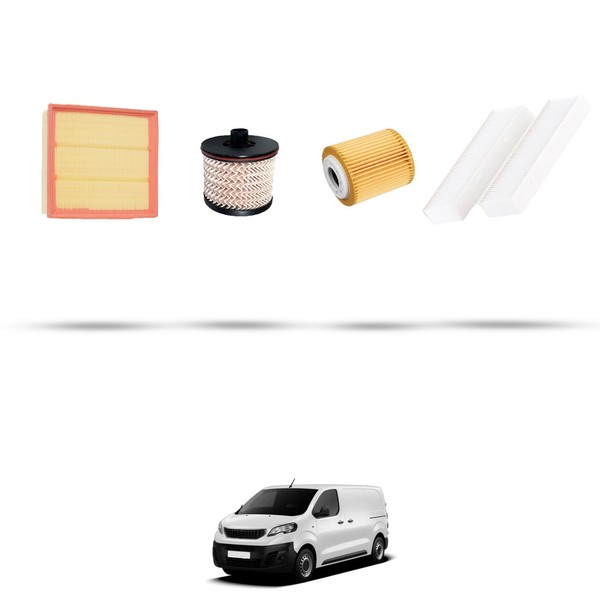 Hoffcar Set Service - 4 Filter Kompatibel Mit Peugeot Expert III (K0) 1.5 Blau-image