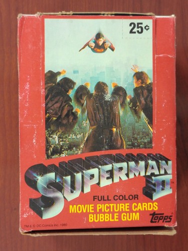 1980 Topps Superman 2 Wax Box Free Shipping!