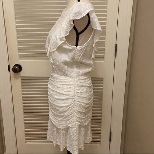CHELSEA & VIOLET französisches elegantes ärmelloses Kleid weiß Spitze Größe Small/gebraucht - Bild 3 von 17