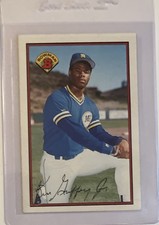 1989 Bowman Ken Griffey Jr RC bottom crease
