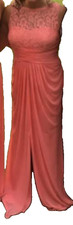 David's Bridal Parfait Pink Lace Top Long Skirt Dress Size 12