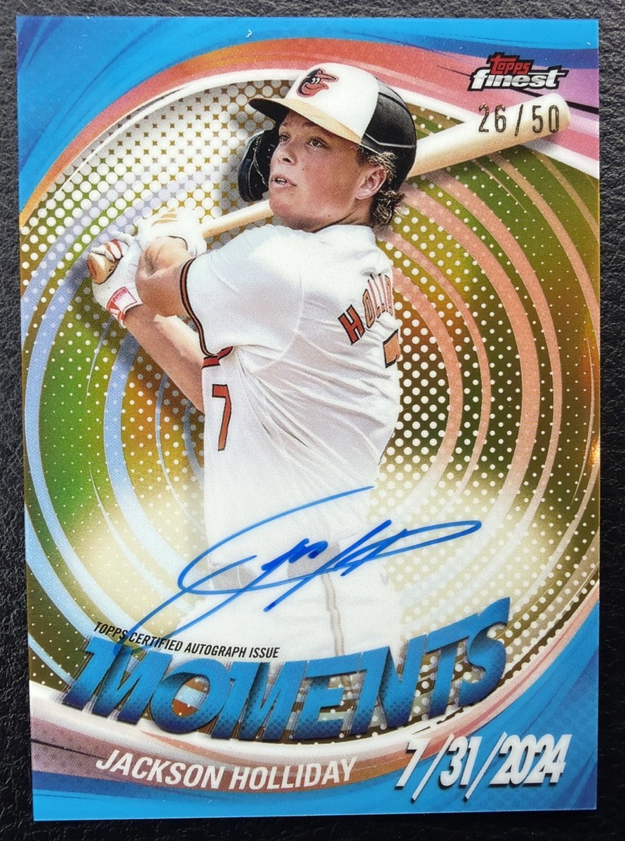 2025 Topps Finest Finest Moments Auto Jackson Holliday FMA 2025 Topps Finest Finest Moments Auto Jackson Holliday FMA