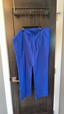 Blue Unisex Scrub Pants with Drawstring 0104