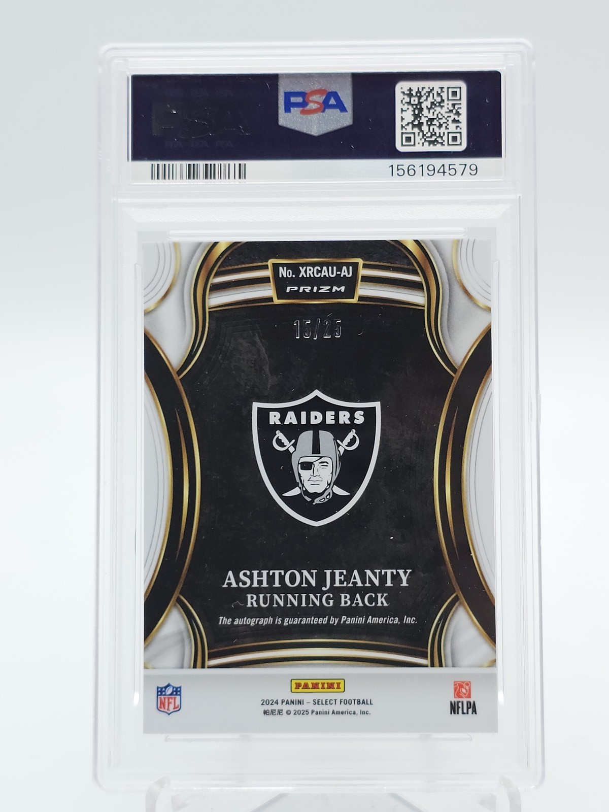 ASHTON JEANTY 2024 SELECT XRC TIE-DYE ROOKIE AUTO /25 #XRCAU-AJ PSA 10 Q4042 view 2