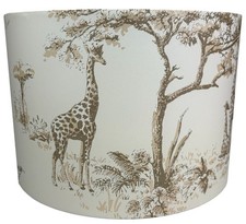 Elephant & Giraffe Safari Lampshade – Jungle Animal Light Shade for Kids Nursery