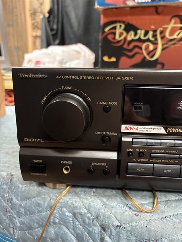 TECHNICS SA-GX670 AV Control AM/FM Stereo Receiver 280W (WORKS) - Picture 6 of 10