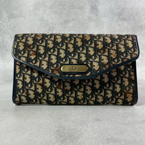 Christian Dior Trotter Vintage Chain Shoulder Bag Beige Black Women's Authentic - 第 22/24 張圖片